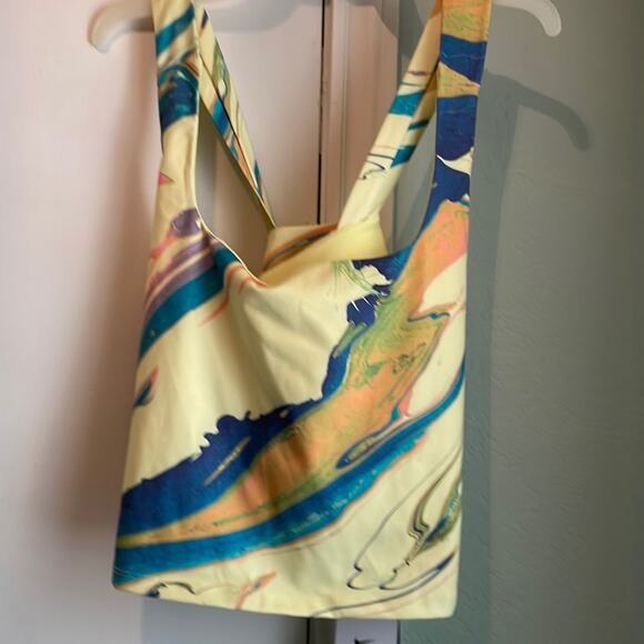 Nike Sportswear Air Cropped Marble Tank Top Yellow 2X - Picture 2 of 8